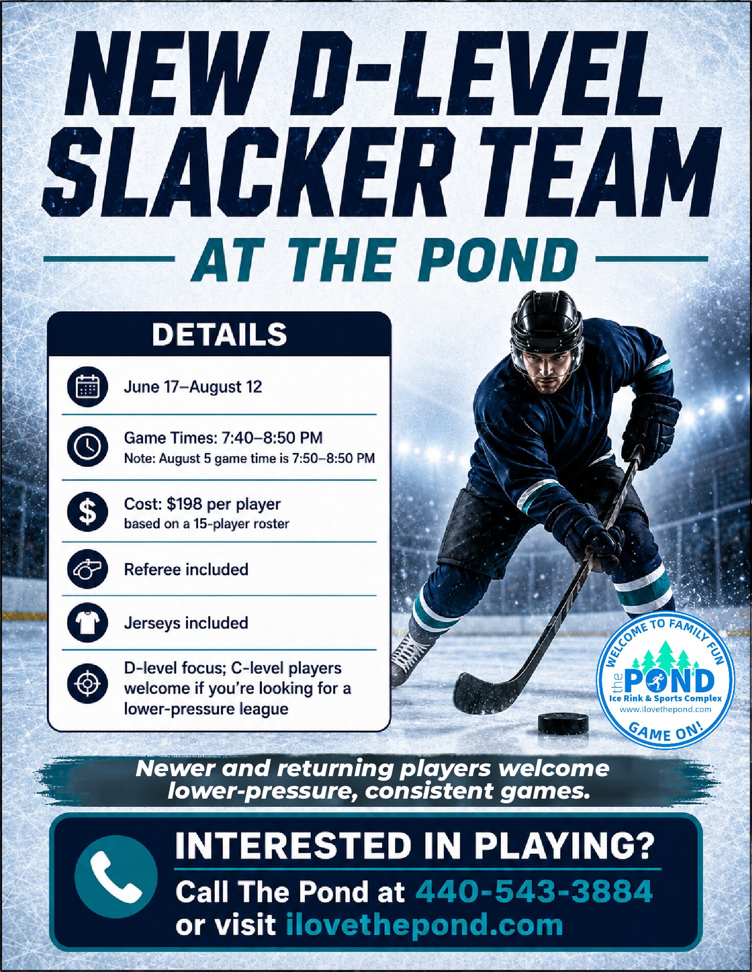 The Pond D-Level Slacker Team Flyer